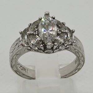 Rare Estate Designer Signed Tacori Marquis Cut Shimmering Absolute Ring